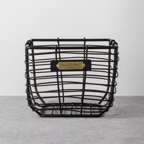 Wire Storage Basket Black - Hearth … curated on LTK