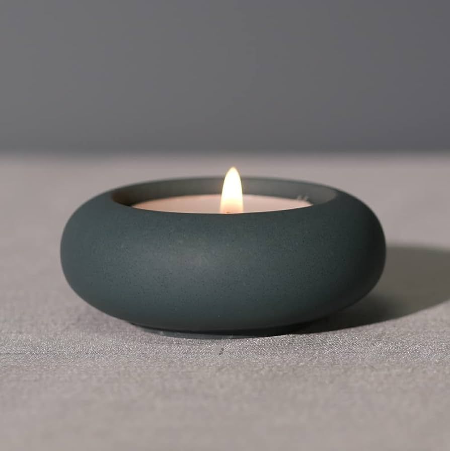 ICNBUYS Handmade Decorative Pebble Tealight Candle Holder - Handcrafted Home Decor Accent for Cal... | Amazon (US)