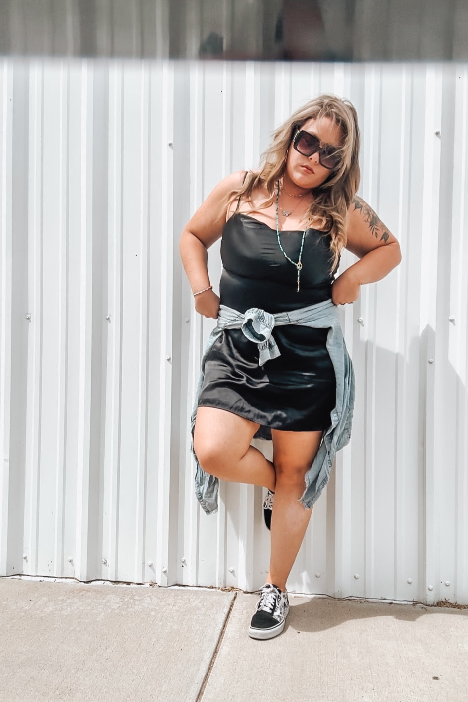 Find me in a black satin dress and vans 

#LTKmidsize