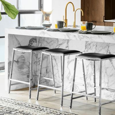 Dessau Upholstered Backless Counter &amp; Bar Stool | Williams-Sonoma