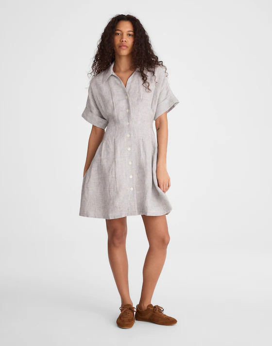 The Perry Mini Shirtdress in 100% Linen | Madewell