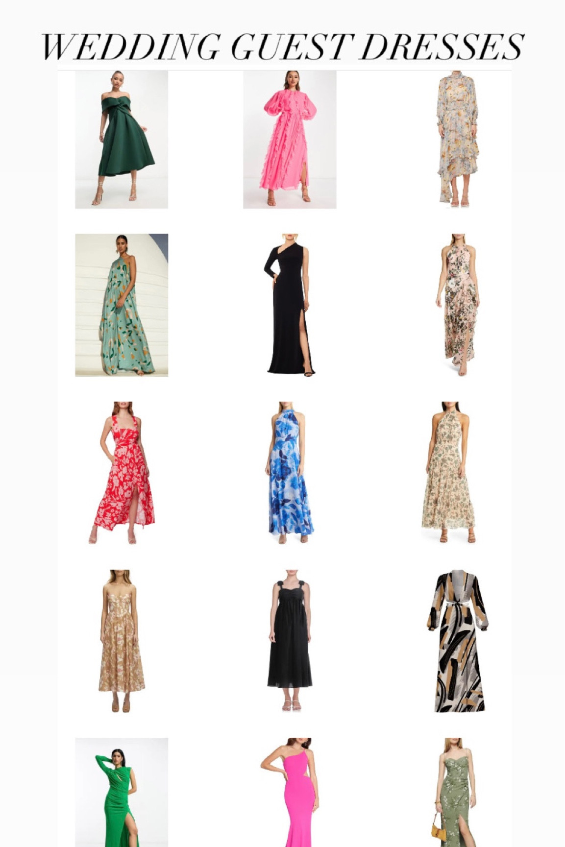 Found 15 evening wedding guest dresses from $82-$250 :)