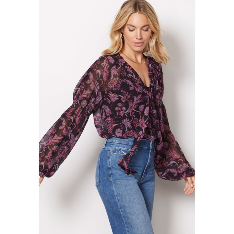 SANCTUARY London Tie Neck Blouse | EVEREVE | Evereve