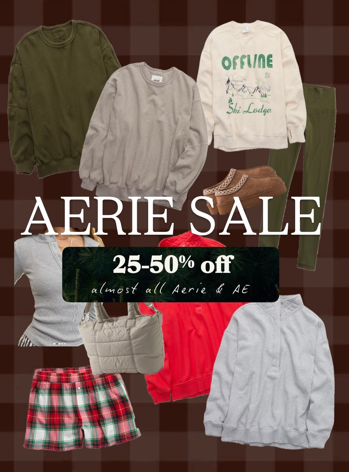 aerie and ae sale! perfect time to grab some fall / winter looks for you and start christmas shopping! 25-50% off almost everything @aerie and @americaneagle 

#LTKSaleAlert #LTKSeasonal #LTKHoliday