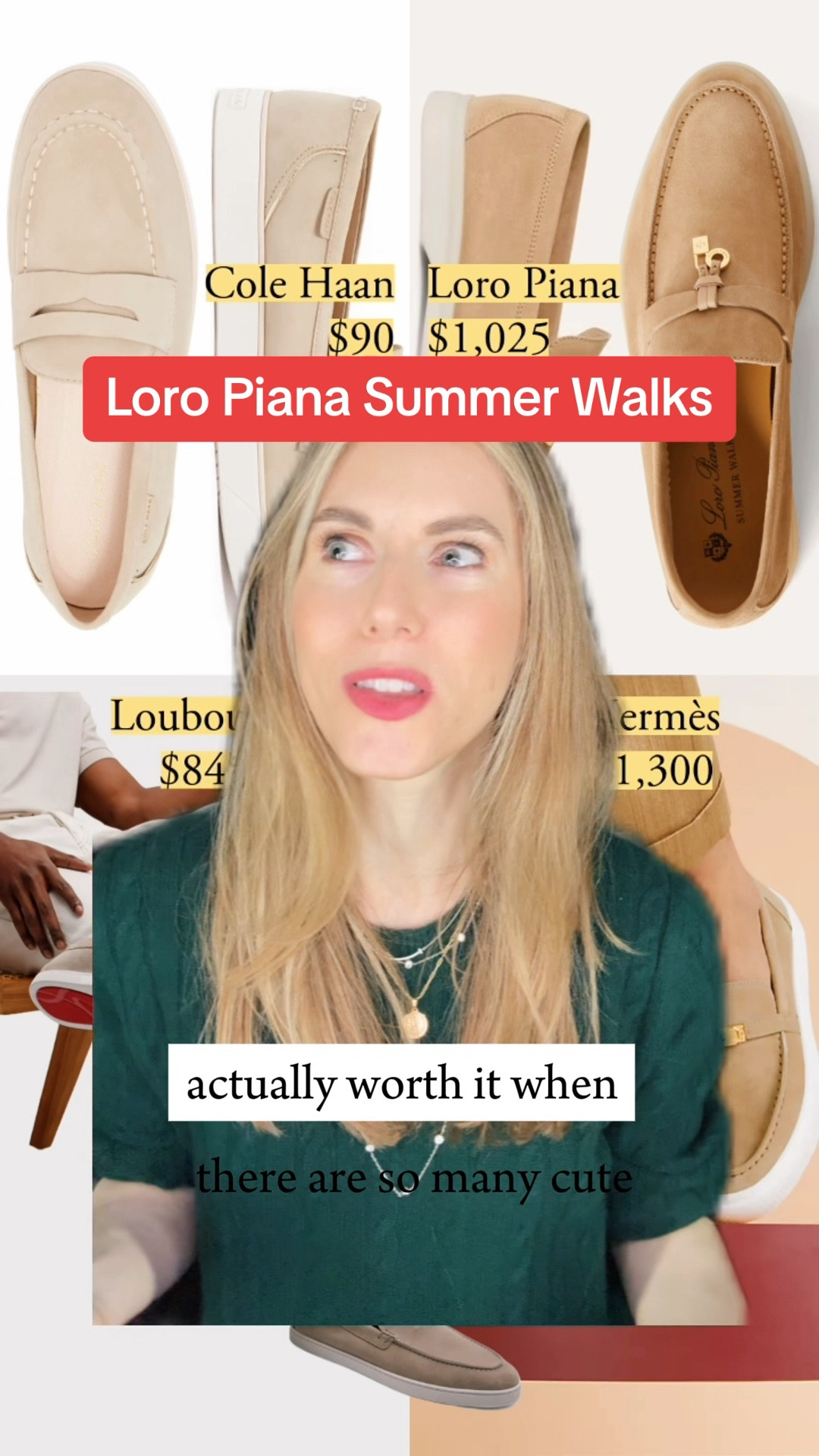 Are the Summer Walks worth it? Loro Piana introduced the Summer Walk loafers in 2005 as an easygoing shoe made for summer's breezy lifestyle. They're not precious, so you can wear them on a stroll on a boardwalk. They've got white rubber soles, so they won't leave scuff marks on the deck of a boat.

In 2013, LVMH acquired an 80% stake in Loro Piana for  €2 billion ($2.56 billion), and six years later, Loro Piana began marketing these shoes more aggressively. They had a pop-up in the Meatpacking District for shoes only, and the Summer Walks resonated with men in the art world, including Larry Gagosian. Don't underestimate the need for comfortable footwear in that crowd. 

The Summer Walks' fanbase then grew to business executives who sought footwear that lands between dress shoes and sneakers. The "billionaire's loafer" become part of a new iteration of understated, refined staples, to be proclaimed loudly and repeatedly over social media as QUIET LUXURY.

The prices have steadily increased to about $1,000 a pair. Yes, the suede is beautiful, the rubber sole is well execute, and all the details are refined. But it's still a suede slip on with a rubber sole. You can easily find equivalent quality at $400. You can find compelling alternatives for less.

And yet fellow luxury labels launched their own versions of this casual suede loafers. You can get a version from Hermès for $1,300 that boasts a Kelly lock where LP's signature summer charms hang out. Prada gives you this look with their triangle logo plate and signature square toe. Brunello Cuccinelli makes a pair with their iconic small beads.
Not to be missed, Louboutin offers this boat shoe with a red sole; unclear whether it leaves red scuff marks.

We also have really compelling affordable alternatives. I love ones that bring their own point of view, whether it's Peter Millar's sharper almond toe or Scaroso's gorgeous color options.

#LTKVideo #LTKshoecrush #LTKstyletip