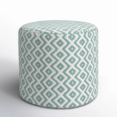 Destina 16" Wide Round Chevron Pouf Ottoman | Wayfair North America