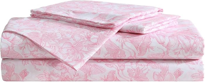 Betsey Johnson - King Bed Sheets, Fade & Wrinkle Resistant Bedding Set with Matching Sham(s), Sof... | Amazon (US)