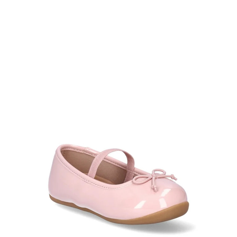 Wonder Nation Girl's Bow Ballet Flat Dress Shoes | Walmart (US)