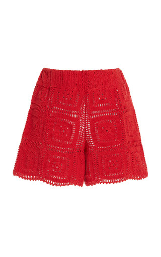 Auri Crocheted Cotton Shorts | Moda Operandi (Global)