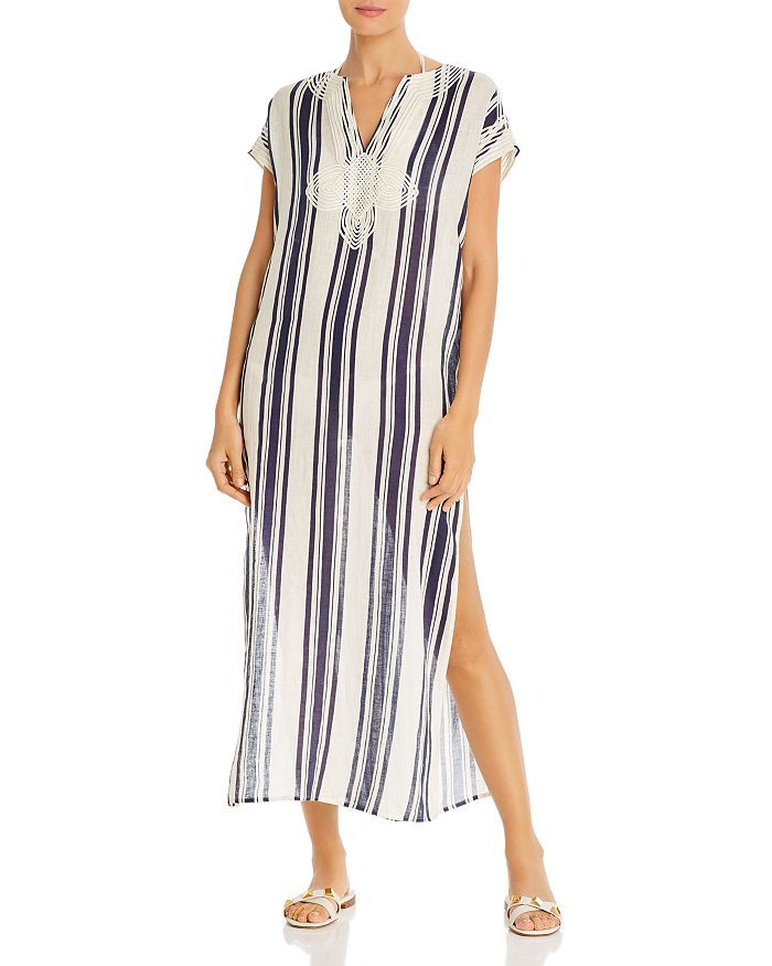 Tory Burch Awning Stripe Caftan Dress Women - Bloomingdale's | Bloomingdale's (US)