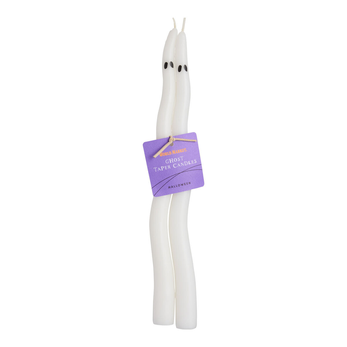 White Ghost Halloween Taper Candle 2 Pack by World Market | World Market