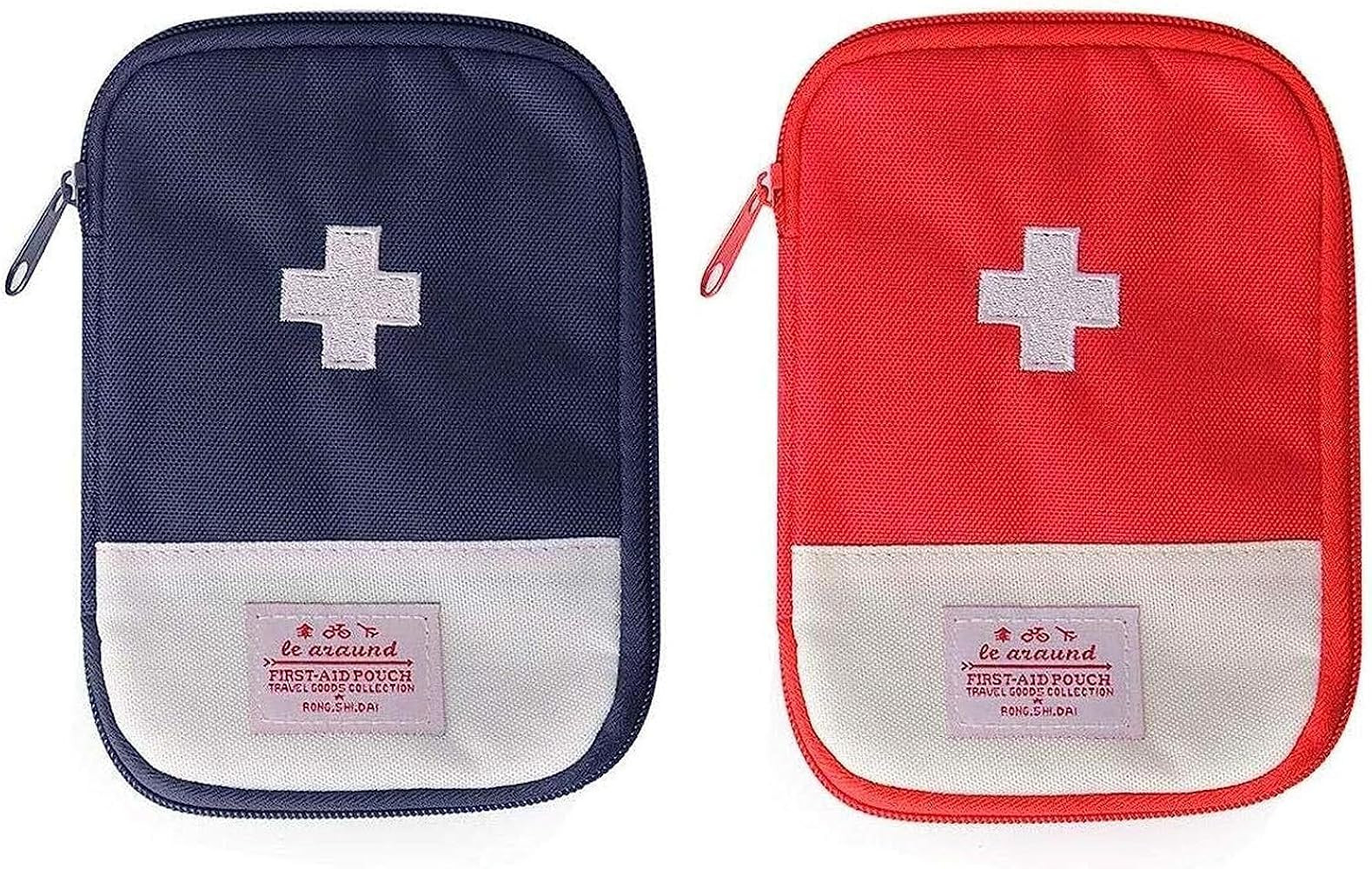 JIAKAI 2 Packs First Aid Bag,Empty First Aid Pouch,Mini Portable Medical Bag for Outdoor Camping ... | Amazon (US)