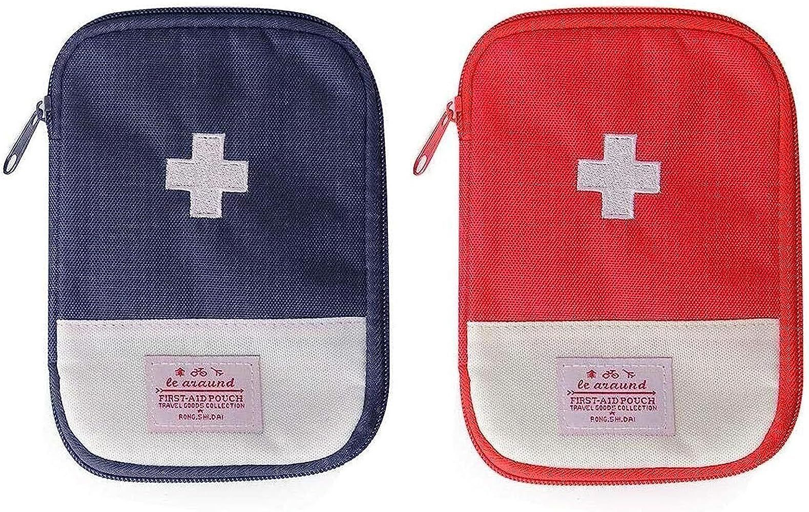 JIAKAI 2 Packs First Aid Bag,Empty First Aid Pouch,Mini Portable Medical Bag for Outdoor Camping ... | Amazon (US)