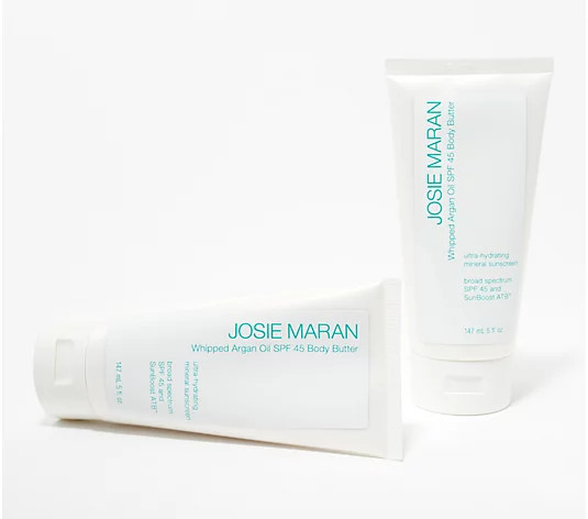 Josie Maran Argan Whipped Body Butter SPF 45 Duo - QVC.com | QVC