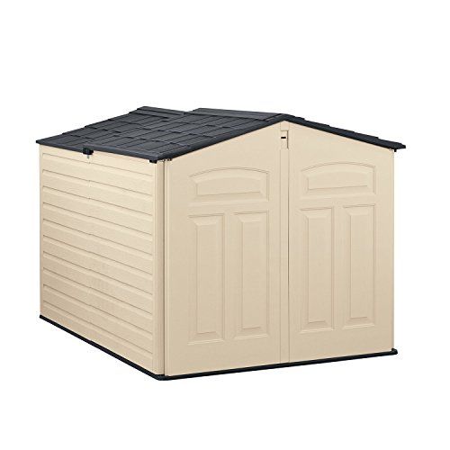 Rubbermaid Slide-Lid Resin Weather Resistant Outdoor Storage Shed, 6 x 3.75 feet, 96 cu. ft., Olive/ | Amazon (US)