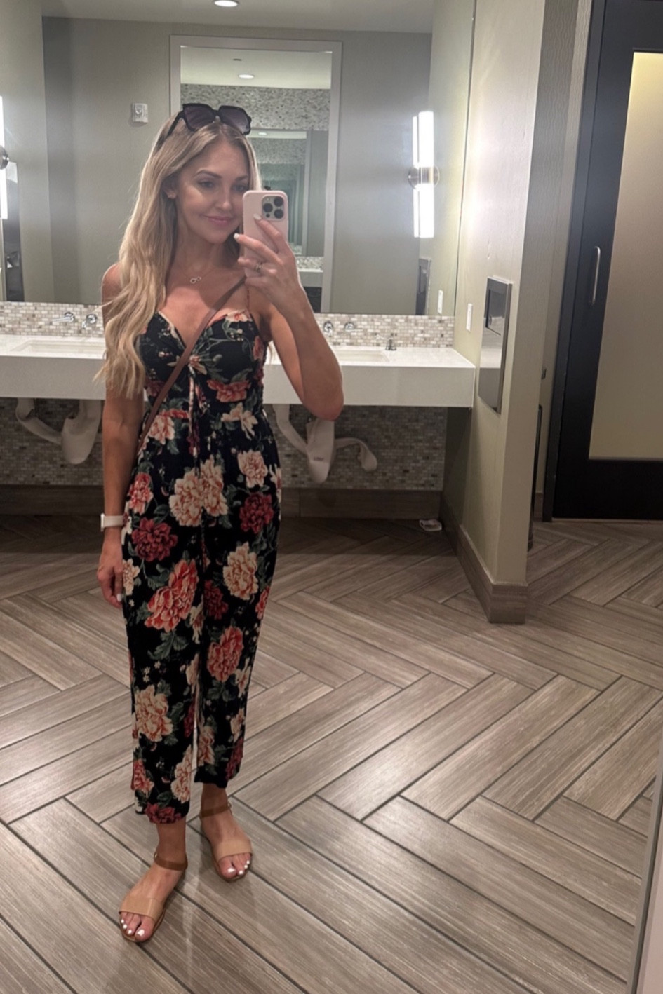 Floral jumpsuit + sandals  🌸

#LTKtravel #LTKSeasonal #LTKfindsunder100