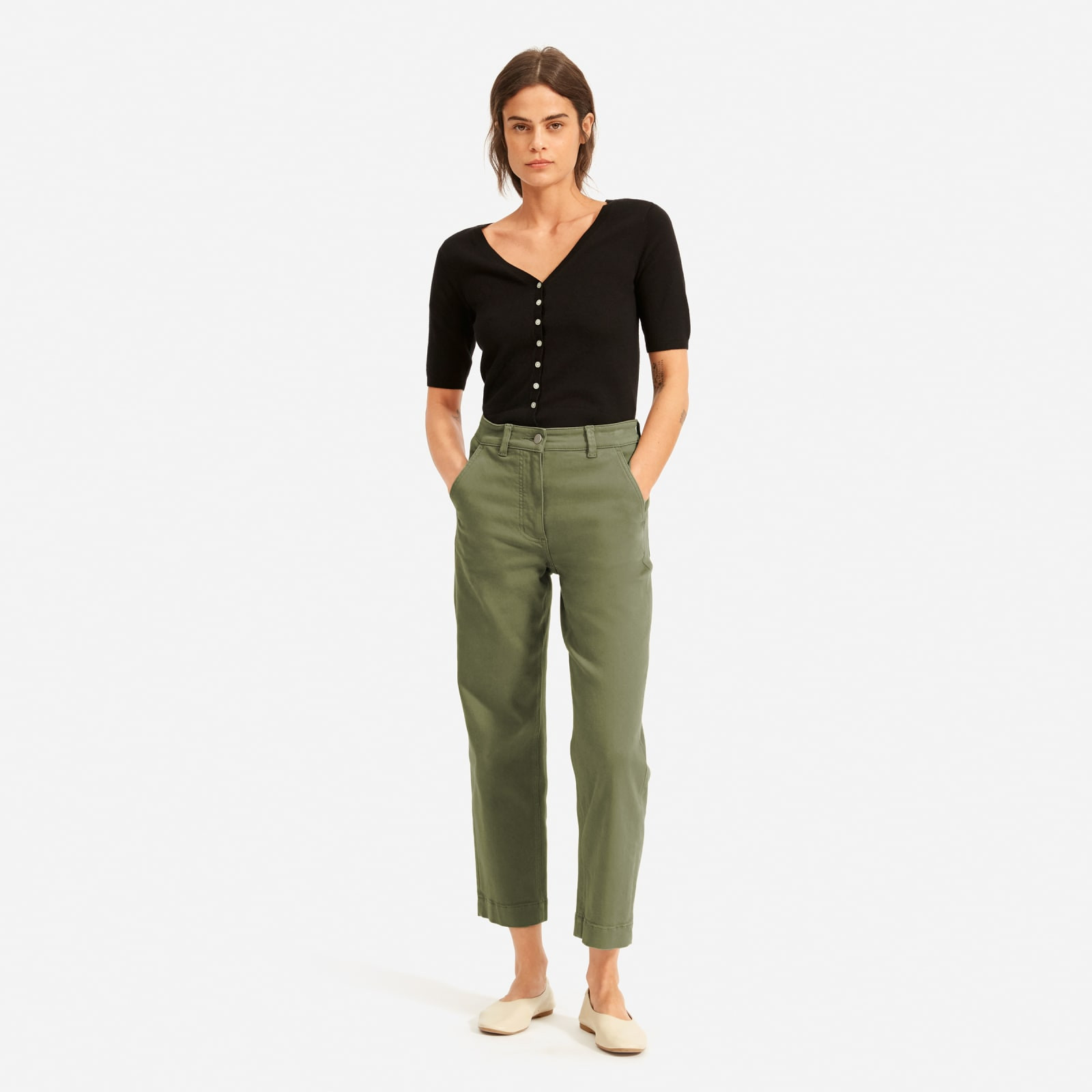 Women's Straight Leg Crop by Everlane in Surplus, Size 16 | Everlane