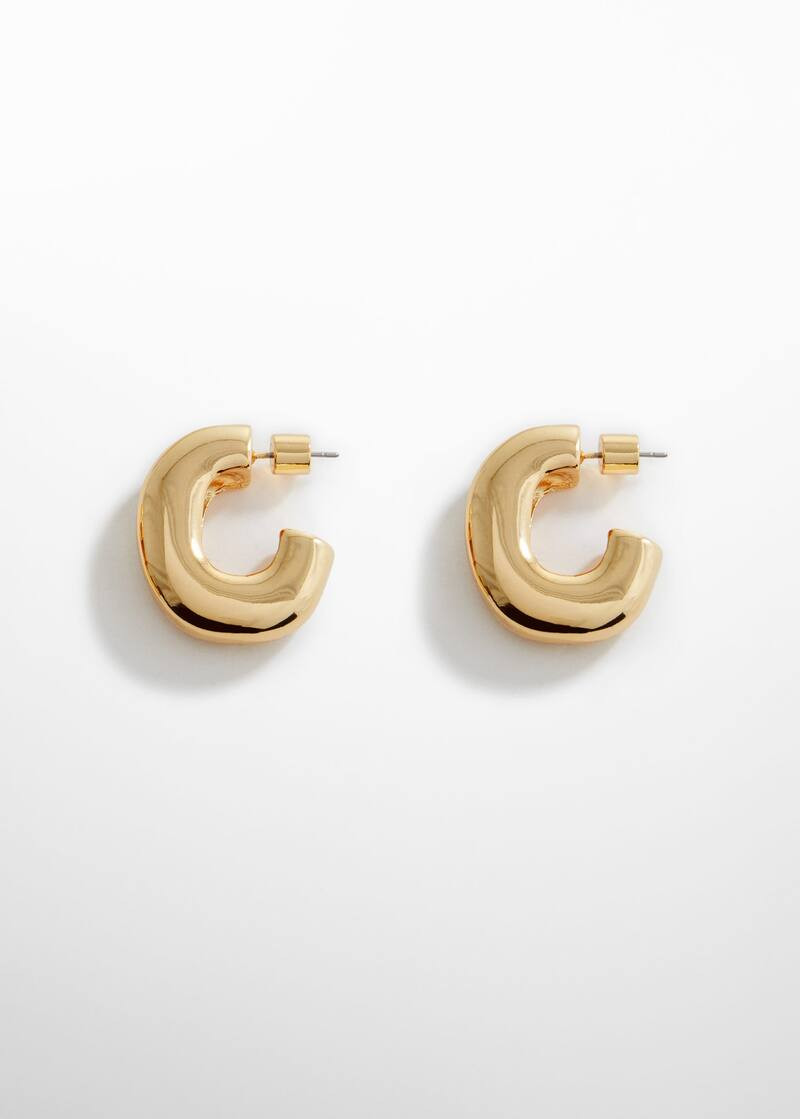 Volume hoop earrings -  Women | Mango USA | MANGO (US)
