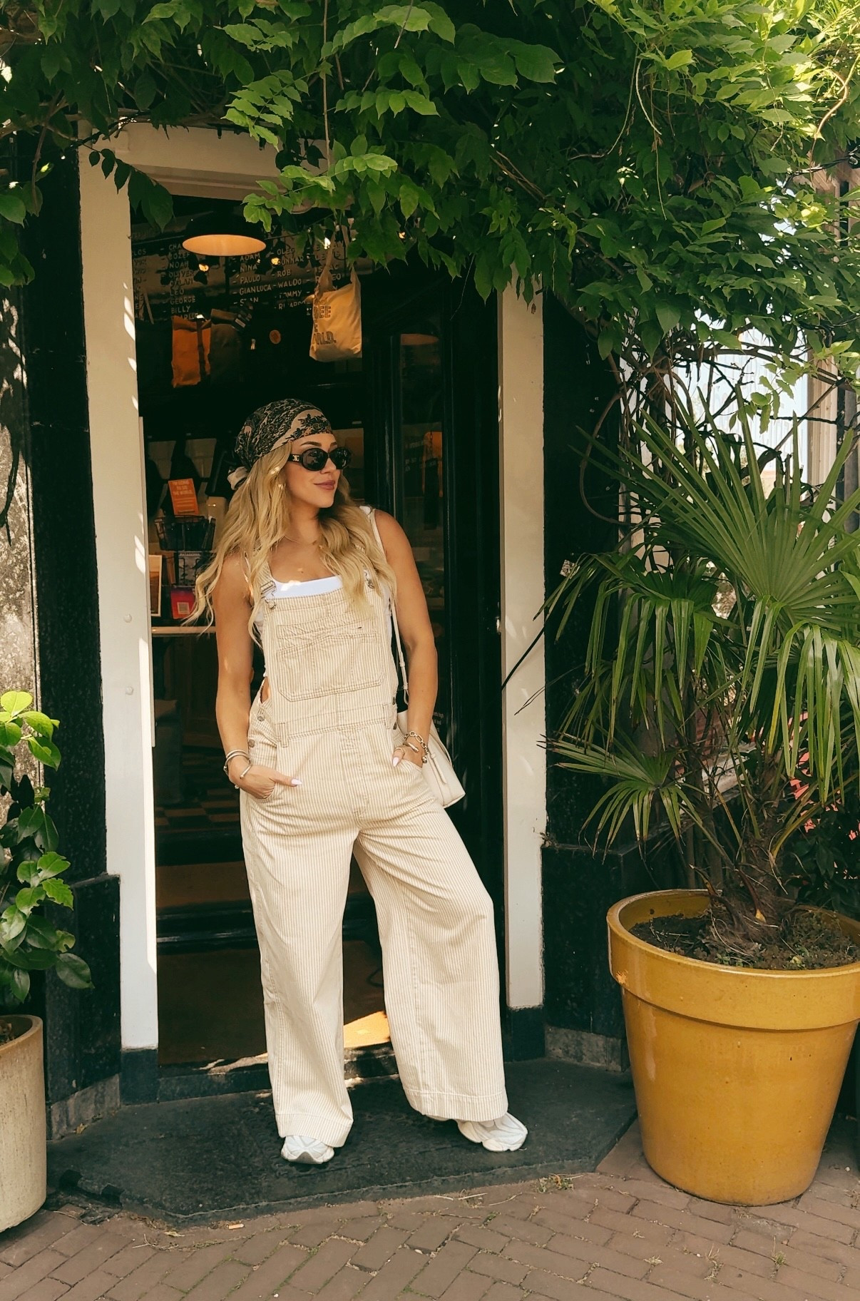 The comfiest walking around outfit! Wearing a size small in the overalls 🫶 

#LTKFindsUnder100 #LTKSummerEdit #LTKSaleAlert