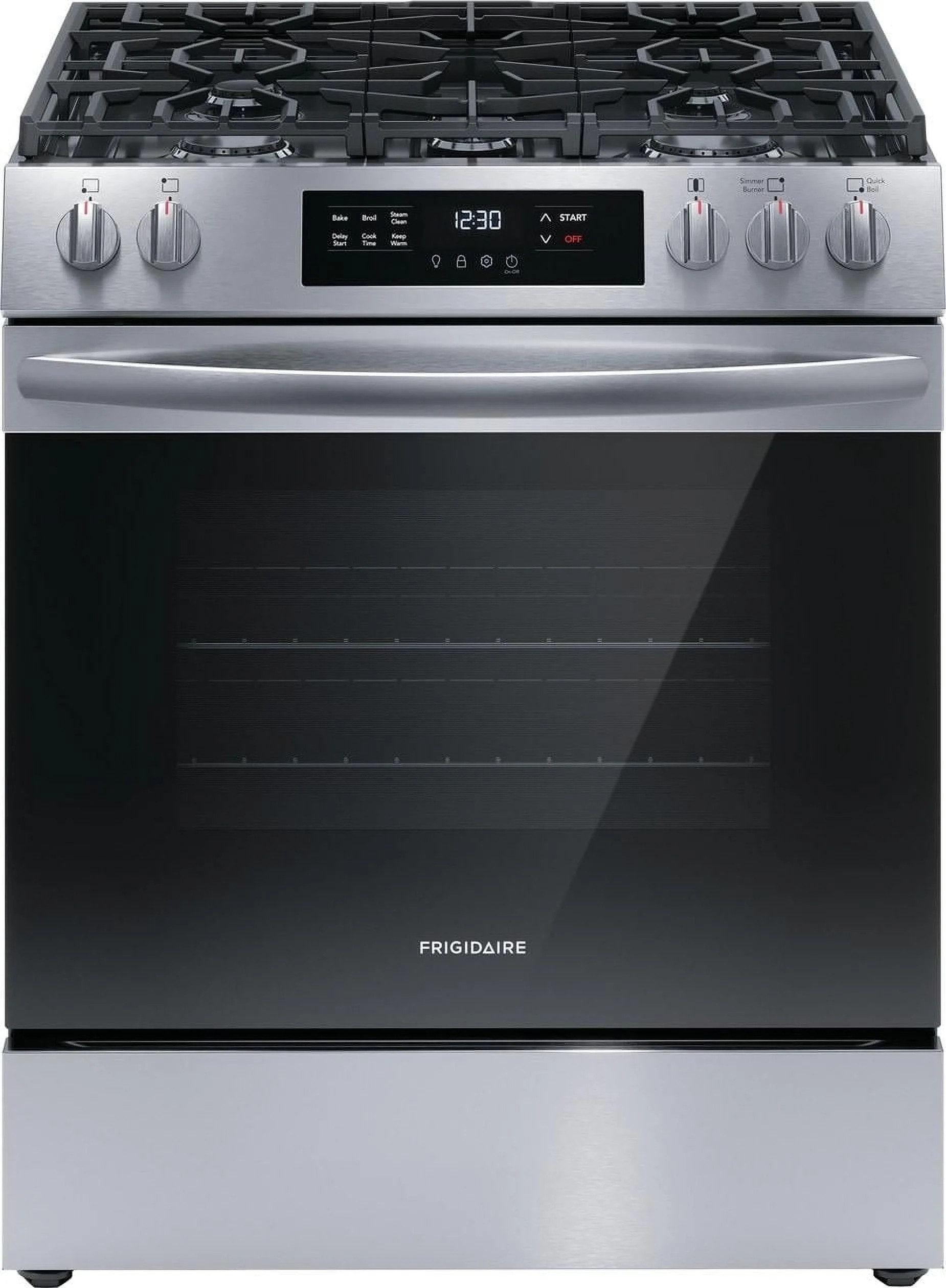 Frigidaire FCFG3062AS 30" Gas Range with Steam Clean, Stainless Steel | Walmart (US)