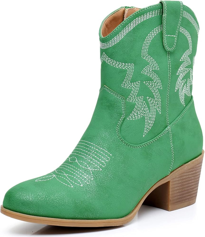 GLOBALWIN Women's Mid Calf The Western Cowboy Cowgirl Boots | Amazon (US)