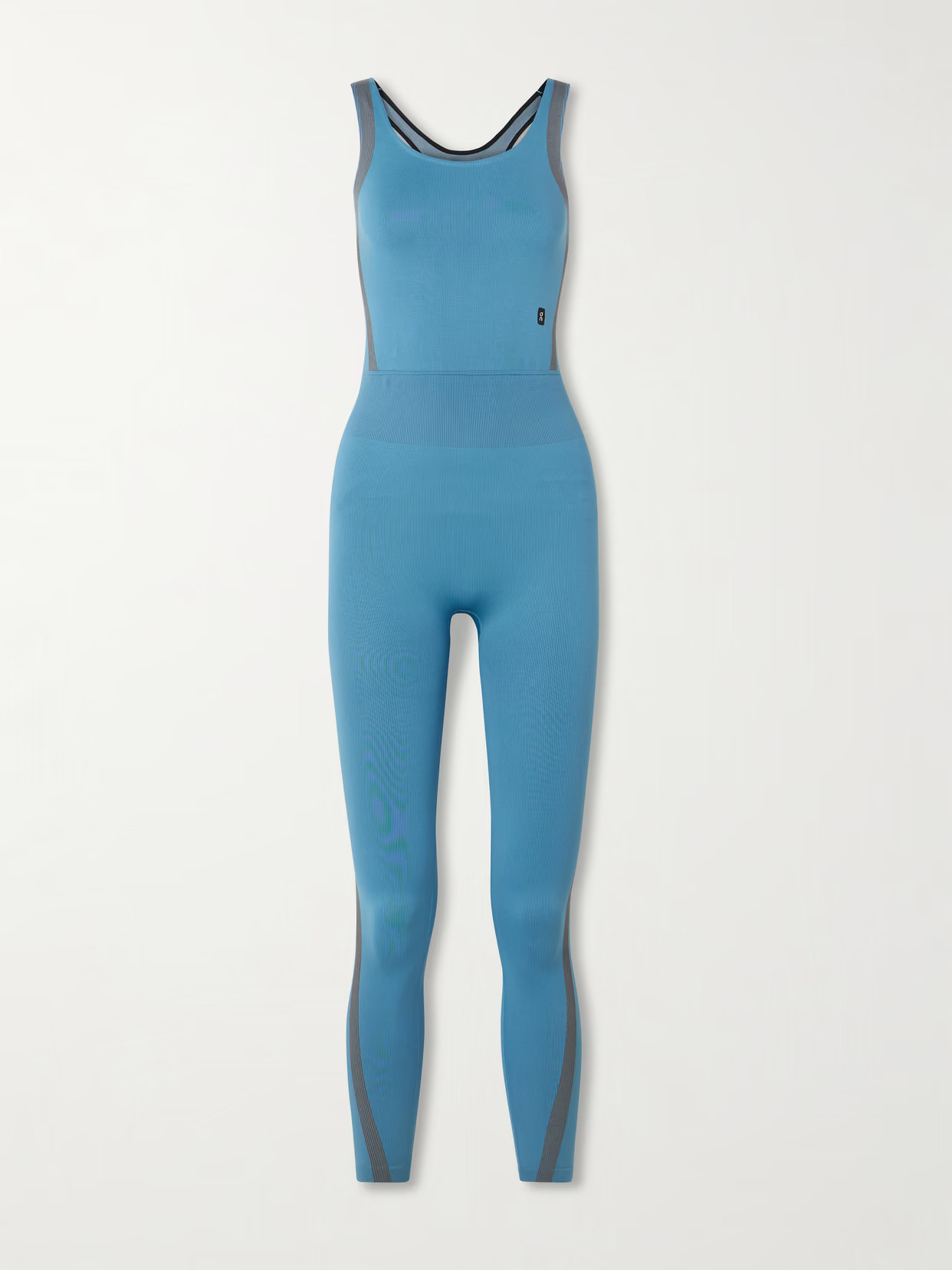 ON - Studio Open-back Ribbed Recycled Stretch Bodysuit - Blue | NET-A-PORTER (US)