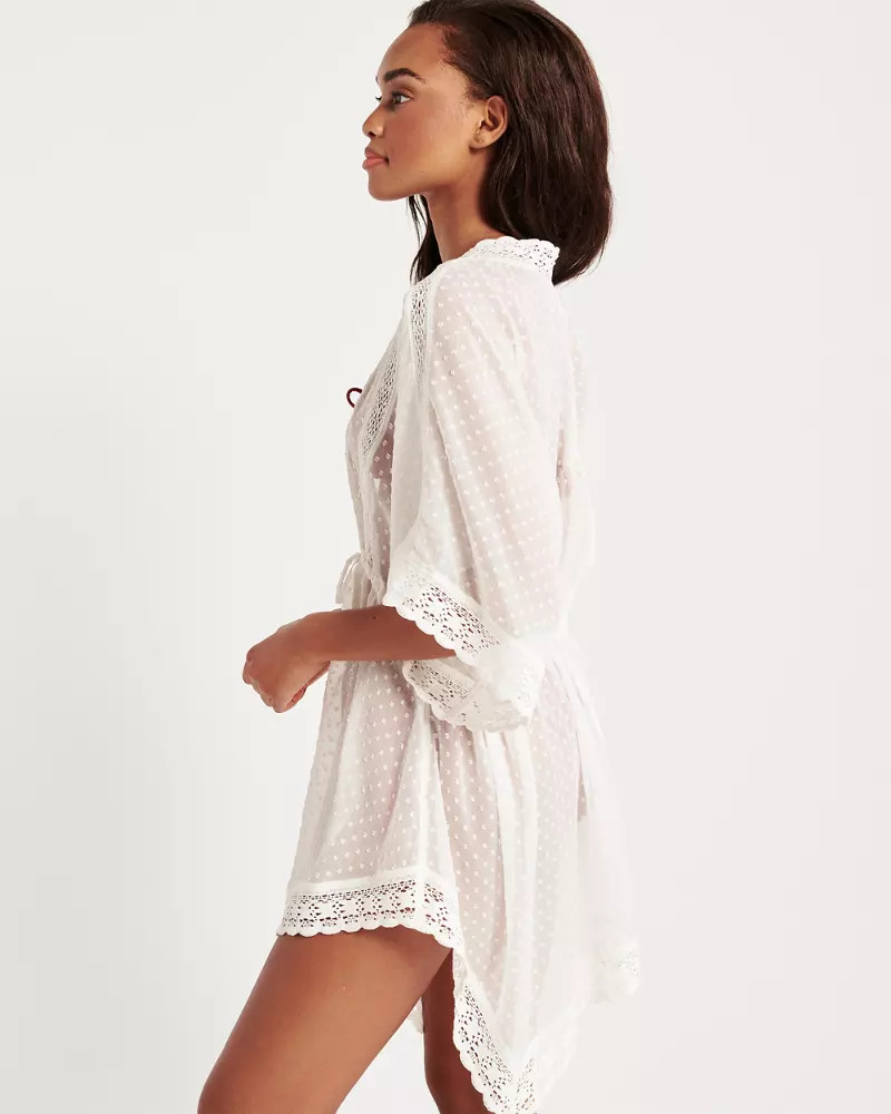 Womens Tie-Front Kimono Coverup | Womens Swimwear | Abercrombie.com | Abercrombie & Fitch US & UK