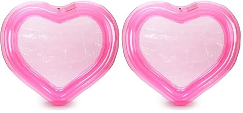 FUNBOY Giant Inflatable Luxury Clear Pink Heart Kiddie Pool, Year-Round Fun for Ball Pits, Swimming Pools, a Summer Pool Party and the Beach (Pack of 2) | Amazon (US)