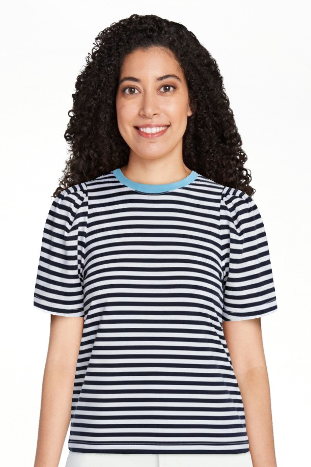 Free Assembly Women's and Women's Plus Crewneck Tee with Puff Sleeves, XS-4X | Walmart (US)