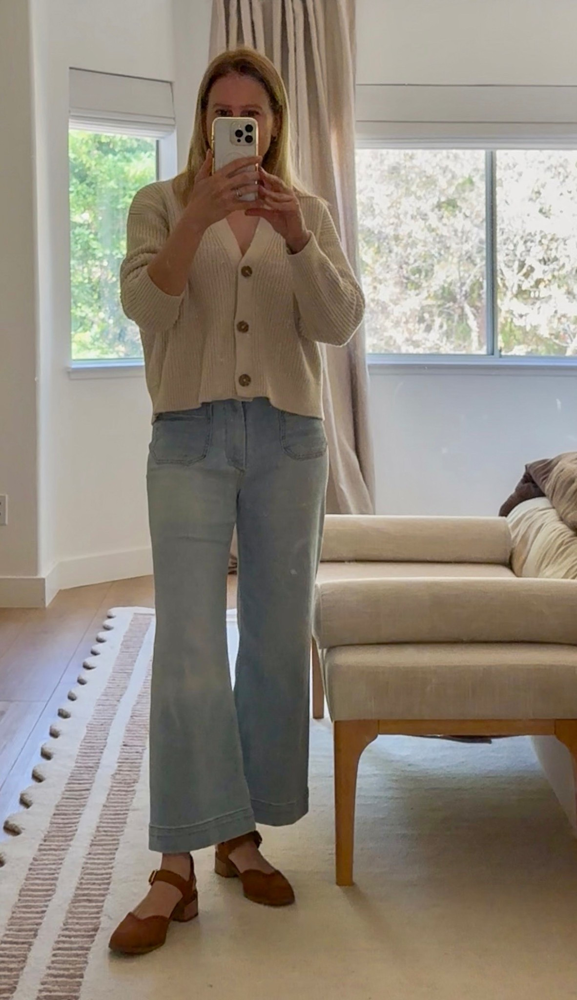 OOTD. Not my usual home content but I love this outfit so much I wanted to share. This Anthropology cropped jeans is my favorite. I also have it in white and want to get the linen one for spring and summer. Quince has gorgeous sweaters and clothing at a great price. Spring sandals by Tom’s  

#LTKootd #LTKmomlife #LTKOver40