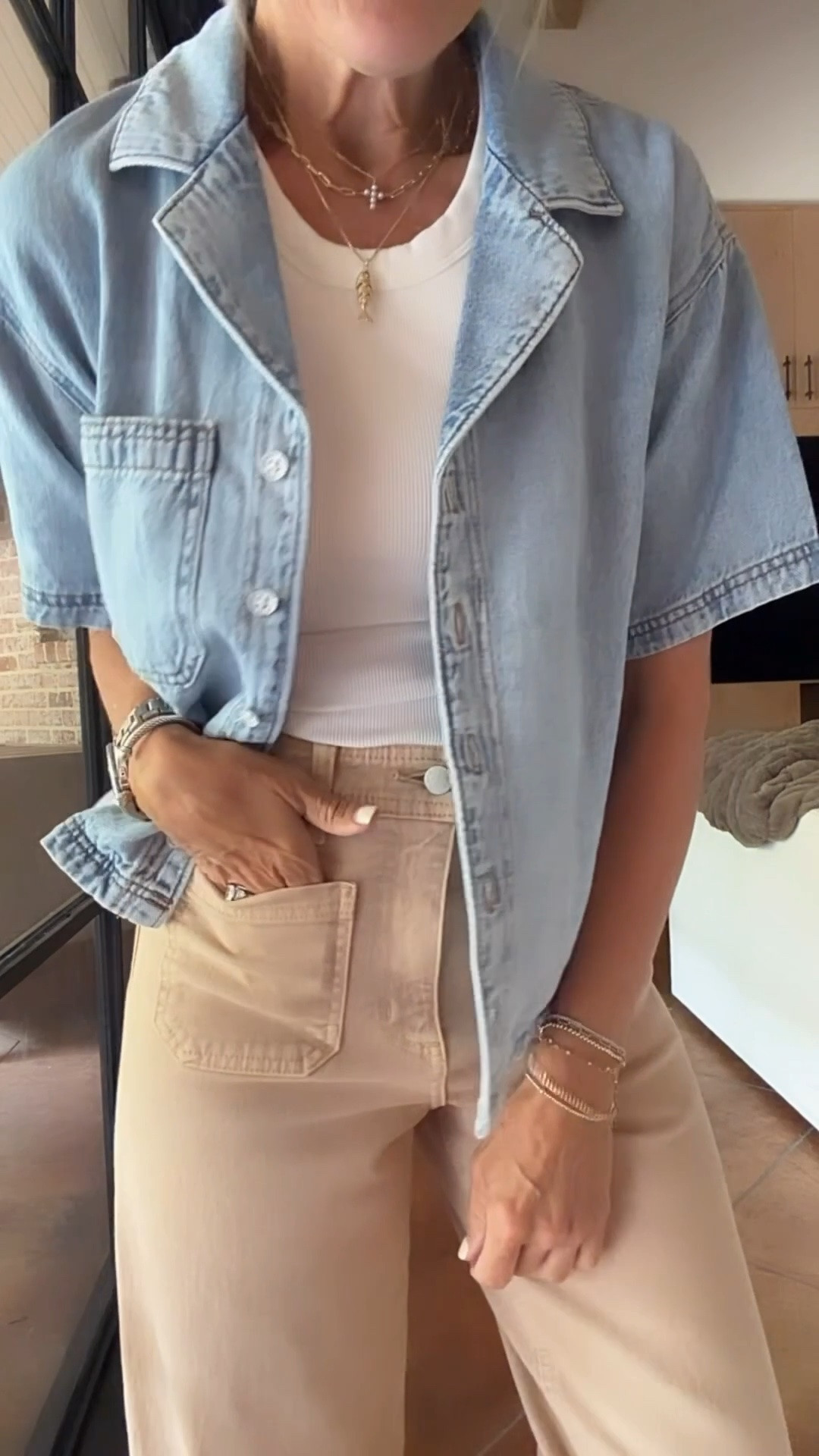 This is @Target !!! 
Top - wearing small SO good! $35!!
Denim - wearing tts 27 $35!! So sooo good!! 
Patch pockets also comes in brown

#LTKootd #LTKdayinmylife #LTKOver40
