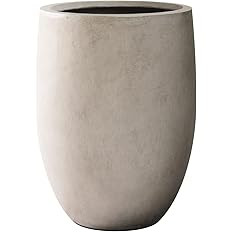 Kante 21.7" H Weathered Concrete Tall Planter, Large Outdoor Indoor Decorative Pot with Drainage ... | Amazon (US)