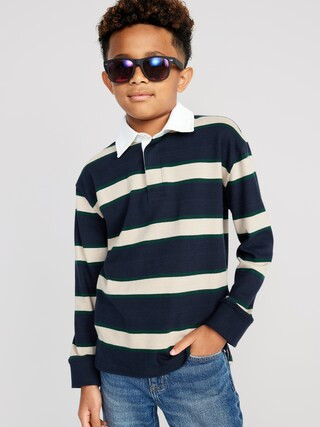 Striped Long-Sleeve Rugby Polo Shirt for Boys | Old Navy (US)