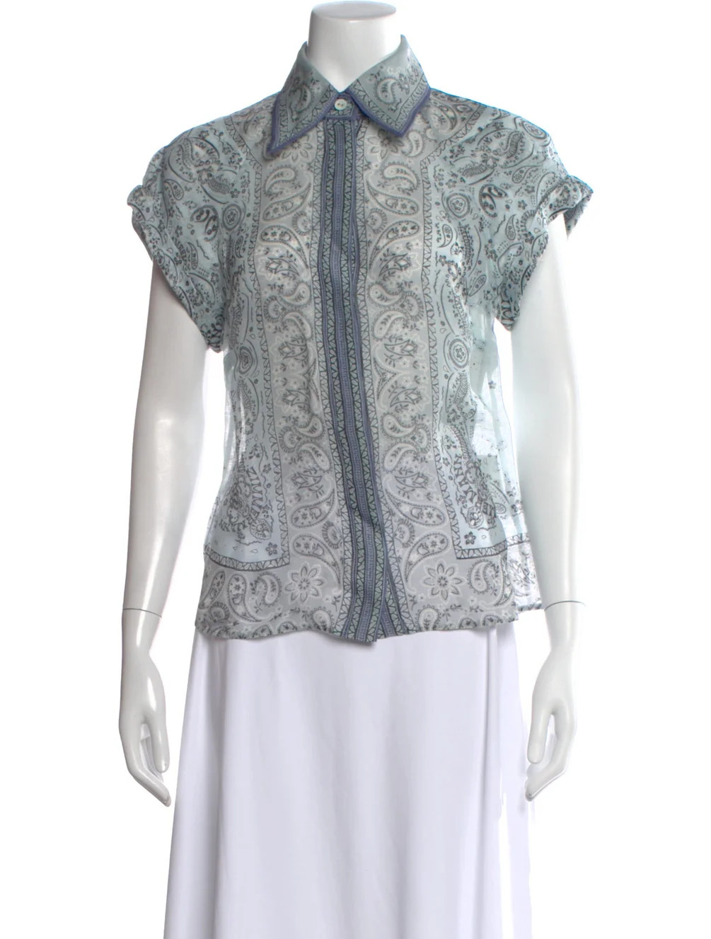 Linen Paisley Print Blouse | The RealReal
