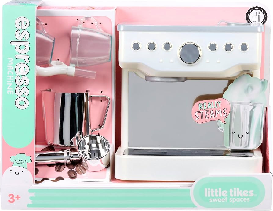 Little Tikes Sweet Spaces Espresso Machine – White, Imaginative Play, Pretend Play Kitchen, Boys and Girls Ages 3+ Years | Amazon (US)