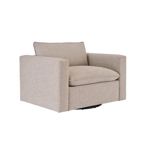 Better Homes and Gardens Weston Cloud Swivel Accent Chair, Wheat | Walmart (US)