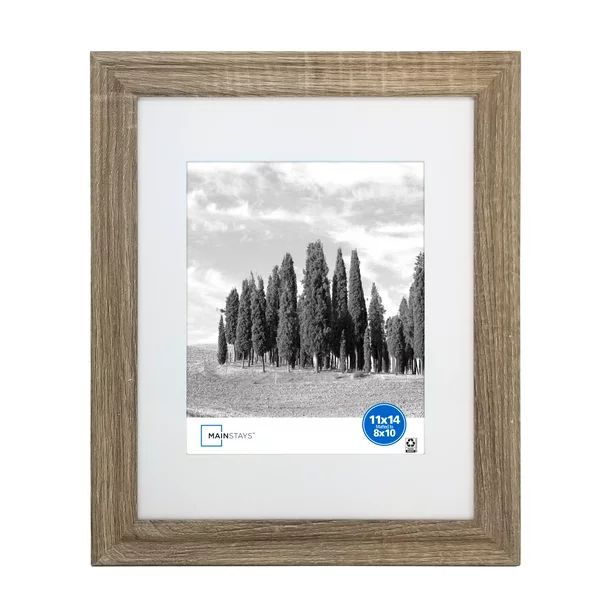 Mainstays Traditional 11x14 Matted to 8x10 Rustic Gray 1.46" Wall Picture Frame - Walmart.com | Walmart (US)