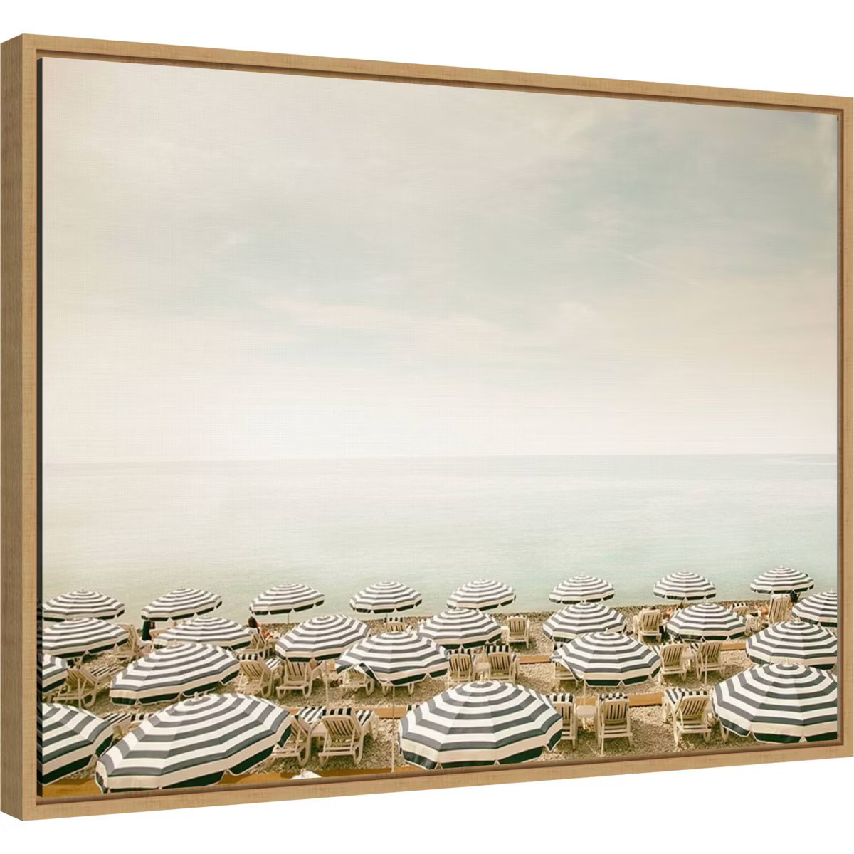 24" x 18" Seaside 4 by Carina Okula Framed Canvas Wall Art - Amanti Art: Modern Lithograph, Sawto... | Target
