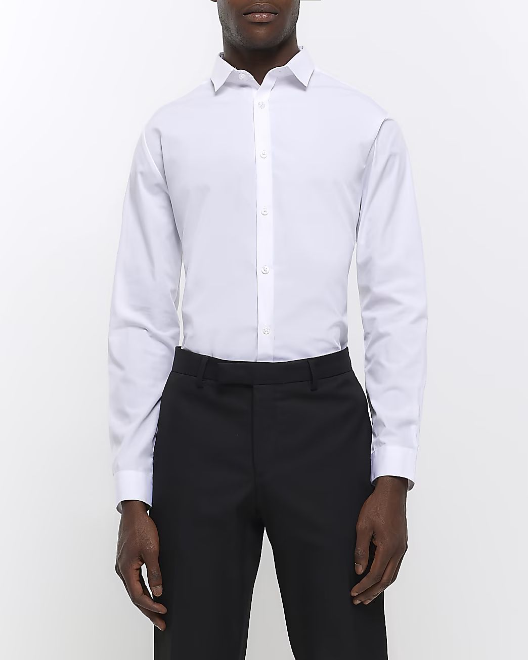 White slim fit multipack of 2 smart shirts | River Island (UK & IE)