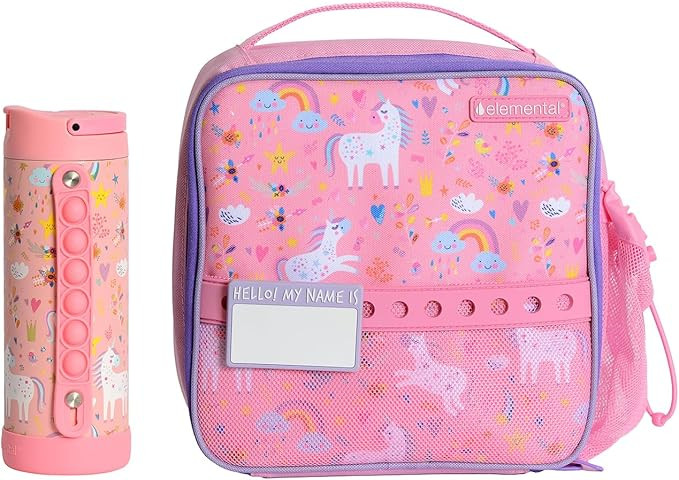 Elemental 14oz Iconic Kids Water Bottle & 3L Lunch Bag, Triple wall Insulated Bottle with Straw L... | Amazon (US)