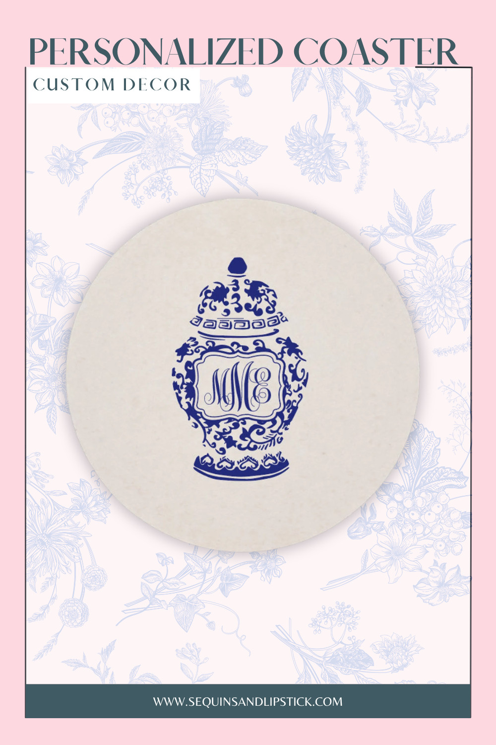Looking for a thoughtful gift or elevated home detail? This personalized coaster features a classic blue and white ginger jar design with your custom monogram 🤍 Perfect for hostess gifts, housewarmings, or adding a timeless touch to your coffee table. 

 #LTKMothersDay #LTKSeasonal #LTKHome
