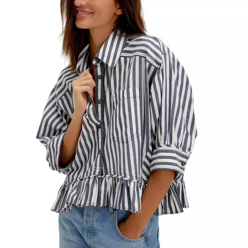 Women's Free People We The Free Bailey Stripe Long Sleeve Button Up Shirt | Scheels Sports