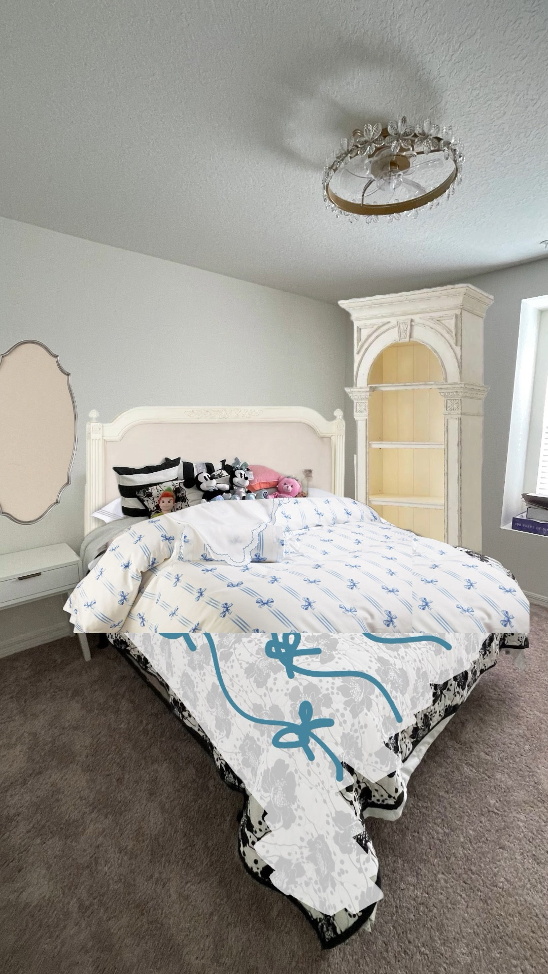 Re-decorating a guest room to have a Grand Floridian / Riviera / European feel. Elegant, dainty home design with bows and scallop details  

#LTKhome