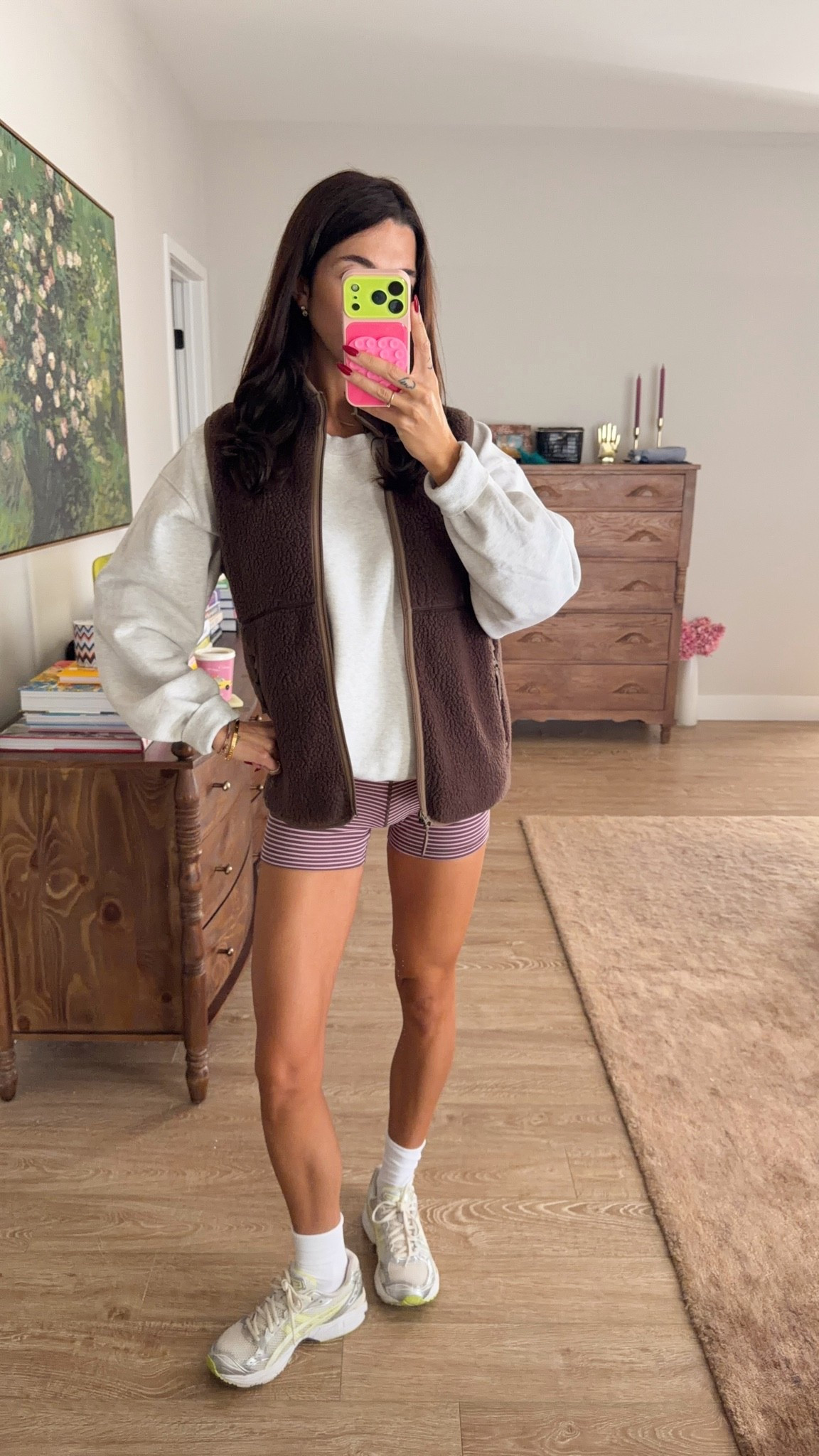 Fall walk outfit! XL crewneck, S vest (rich mocha brown) and XS shorts

#LTKfitnessgoals #LTKmorningroutine #LTKootd