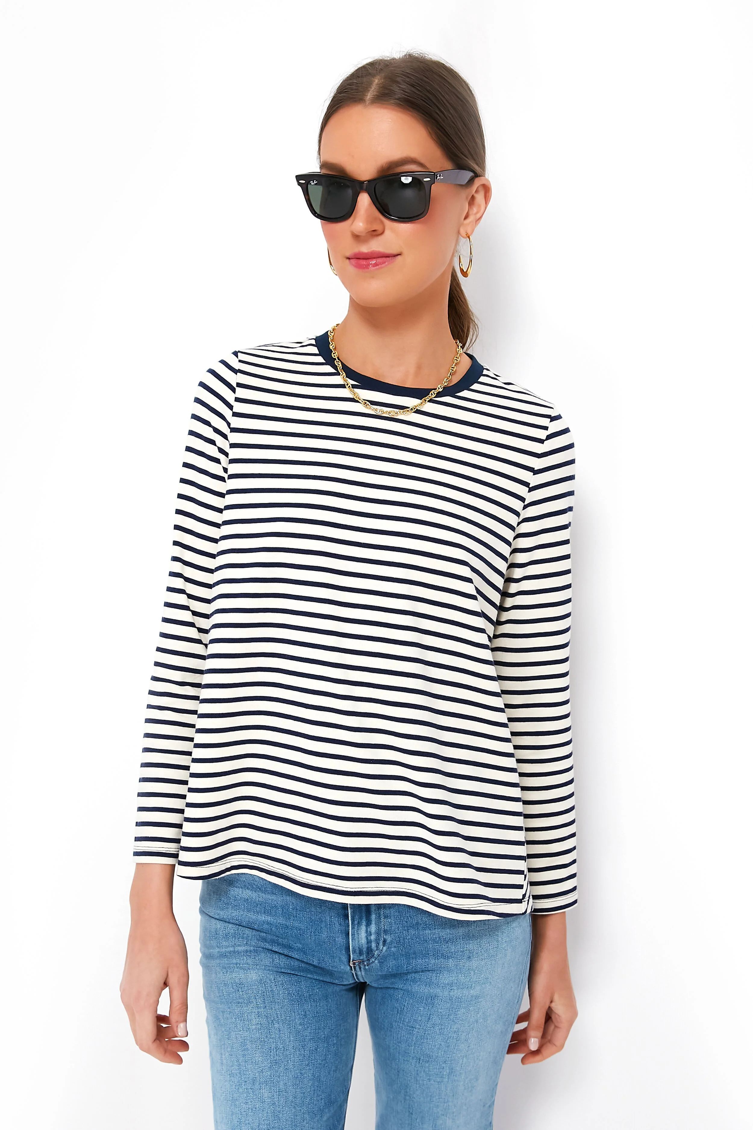 Navy Striped Wells Tee | Tuckernuck (US)