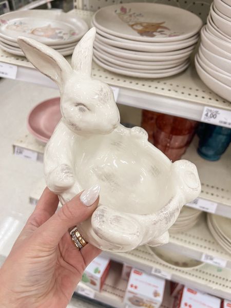 Target spring Easter find! Love this serving bunny bowl! Perfect for your Easter brunch tablescape! And would be great for holding candies on your countertop! 

#LTKunder50 #LTKhome