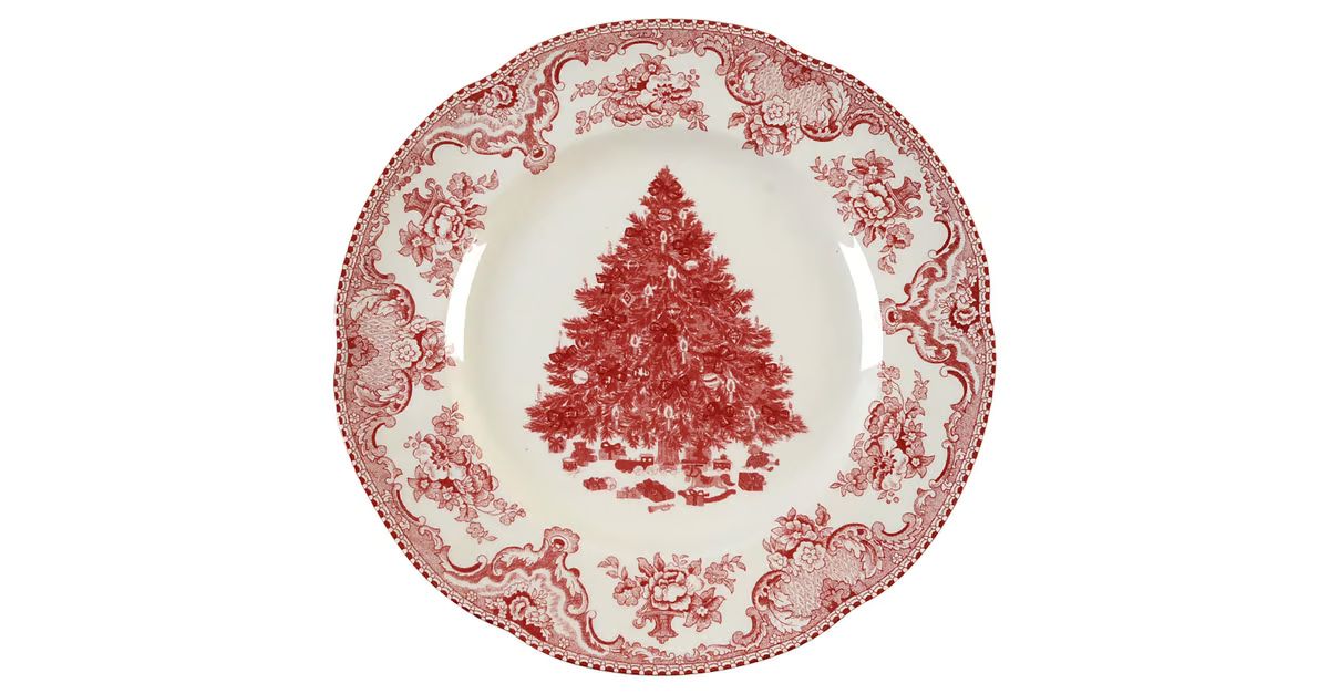 Old Britain Castles Pink Christmas (England 1883) Dinner Plate by Johnson Brothers | Replacements