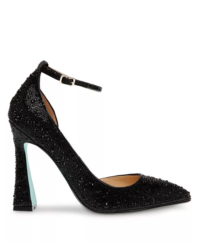 Betsey Johnson Women's Ramsy Ankle Strap Evening Pumps - Macy's | Macy's