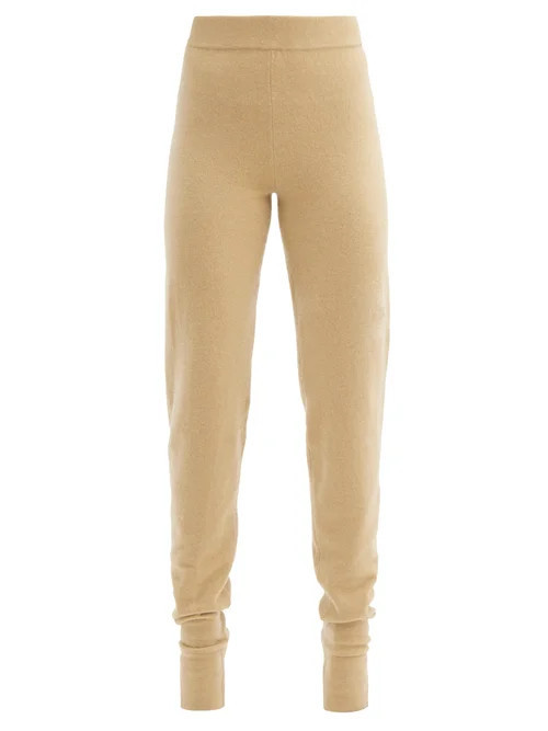 Extreme Cashmere - Tapered-leg Stretch-cashmere Track Pants - Womens - Camel | Matches (US)