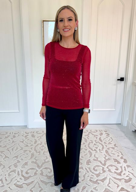 🎄 Holiday Outfit 🎄

Comfort is my main goal for long days and these pants and this style of top are very comfortable while being festive and dressy. 

These pants are great for work, parties, or dinners out. 

This top comes in other color options too!

#everypiecefits

Christmas outfit
Christmas red
 Christmas party outfit 
Holiday party outfit 
Holiday event

#LTKparties #LTKHoliday #LTKover40